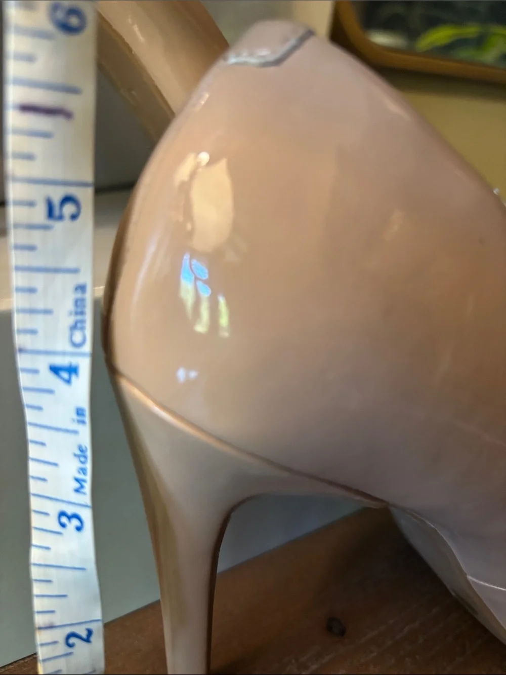 Jessica Simpson Nude Patent Round-Toe Stiletto Pumps